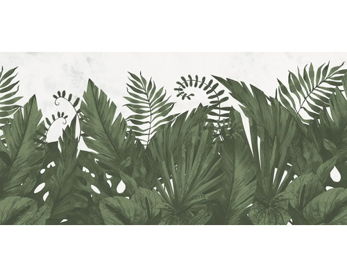 Illustration von tropischen Blättern als Wanddekoration