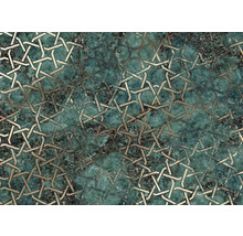 Tapete mit geometrischem Muster auf marmoriertem Hintergrund
