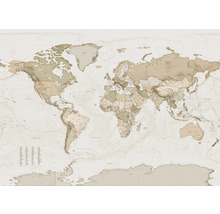 Weltkarte mit geografischen Details