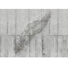 Betonwand mit Federrelief