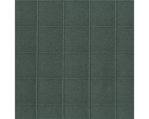 Tischläufer botanical grün 45x138 Nahaufnahme eines Stoffes mit quadratischem Muster