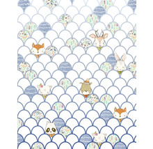 Tapete mit Tiermotiven und Schuppenmuster