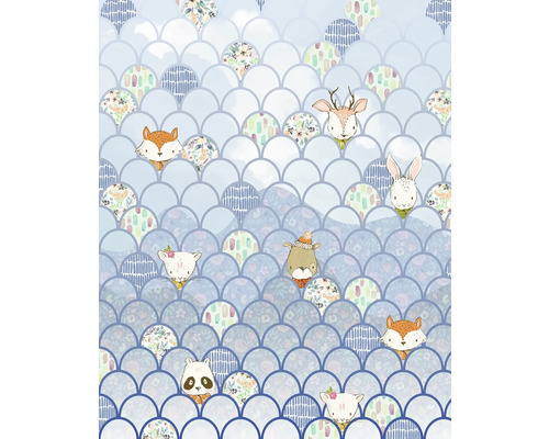 Tapete mit Tiermotiven und Muscheldesign