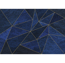 Geometrisches Tapetenmuster mit Dreiecken und goldenen Linien