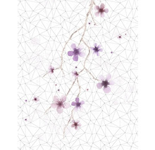 Tapete mit Blumenmuster und geometrischen Formen