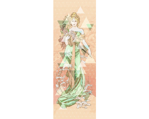 Illustration einer Frau mit Blumen