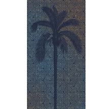 Tapete mit Palmenmotiv und geometrischem Muster