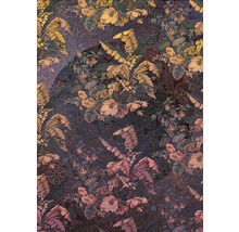 Dekoratives Textil mit Blumenmuster und Blättern