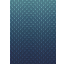 Blaues Tapetenmuster mit Fächerdesign
