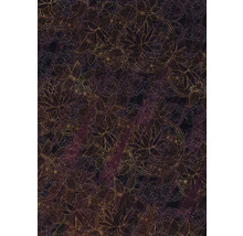 Grafisches Muster mit Blättern und Kreisen