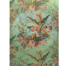 Blumentapete mit Löwenmotiv und Dschungel-Flair