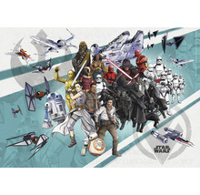 Star Wars Charaktere und Raumschiffe Illustration