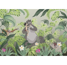 Dschungelbuch Illustration mit Mogli, Balu, Baghira, Hathi und King Louie