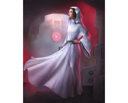 Illustration einer Frau mit Kapuze und Kleid