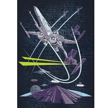 Star Wars Wandbild mit X-Wing und TIE-Fighter Design