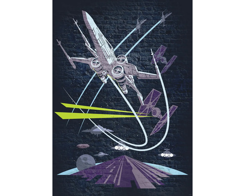 Star Wars Wandbild mit X-Wing und TIE-Fighter Design
