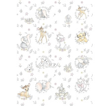 Tapete mit Disney Motiven von Dumbo, Bambi, Marie, Simba und Dalmatinern