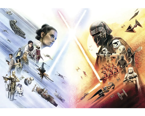 Star Wars: Der Aufstieg Skywalkers Filmposter mit Rey, Kylo Ren und Raumschiffen