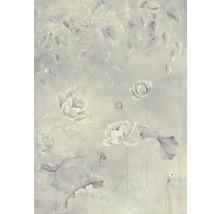Gemälde mit blühenden Blüten und Blättern