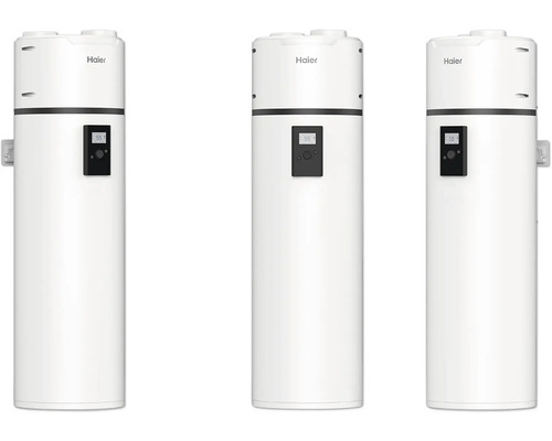 Drei Haier Warmwasser-Wärmepumpen