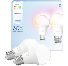 Philips Hue Essential E27 LED Lampe, 2er Pack