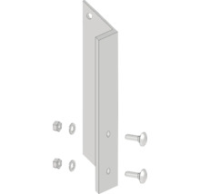 Metallwinkel mit Schrauben, Muttern und Unterlegscheiben
