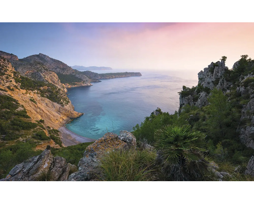 Fototapete Vlies SHX8-029 Wanderlust Emerald Cove 8-tlg. 400 x 250 cm Landschaft mit Bergen und Meerblick