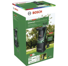 Verpackung des Bosch Universal Shredder 2x18V-25 Akku-Messerhäckslers