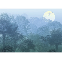 Vliestapete mit Waldmotiv und Sonnenaufgang