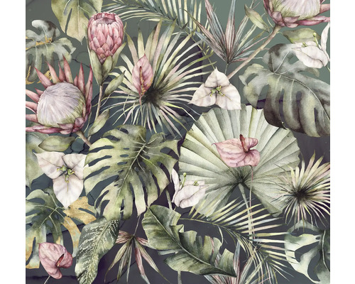 Illustration verschiedener tropischer Pflanzen