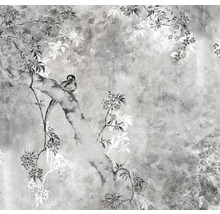 Tapete mit Vogel- und Blumenmuster