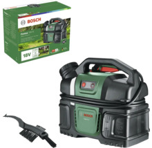 Bosch Fontus 18V-6 Akku-Fahrradreiniger mit Bürste und Produktverpackung