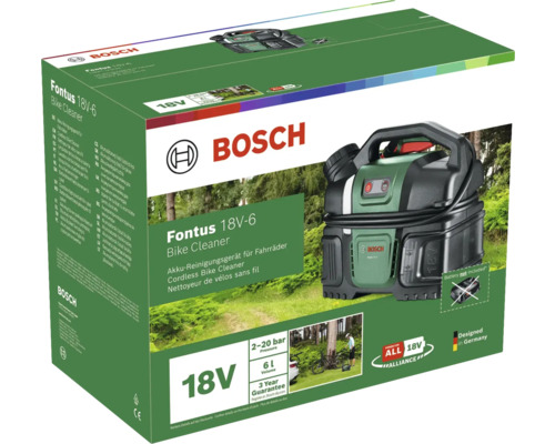 Verpackung des Bosch Fontus 18V-6 Fahrradreinigers