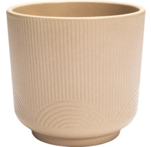 Keramik Pflanztopf mit gerippter Textur und Bogenmuster