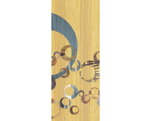 Dekorplatte mit Kreisdesign auf Holz