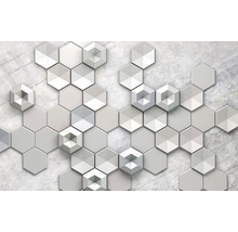 Hexagonale Wandfliesen auf Betonstruktur