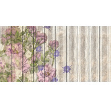 Holztapete mit Blumenmuster
