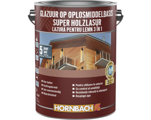 Farbeimere mit Holzlasur für den Außenbereich
