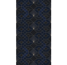 Tapete mit geometrischen Linien und Art-déco-Motiven