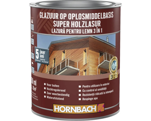 Holzlasur auf Lösemittelbasis für den Außenbereich im Farbeimer