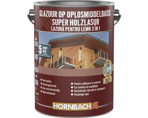 Holzlasur für den Außenbereich in einer Dose von Hornbach