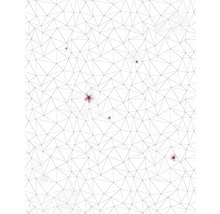 Tapete mit geometrischem Dreiecksmuster und floralen Elementen