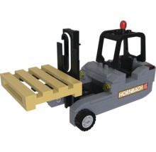 Gabelstapler Modell mit Hornbach Logo und Palette