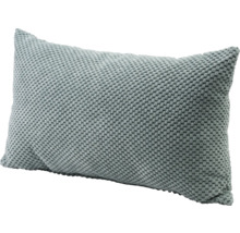 Rechteckiges Kissen mit gestricktem Bezug