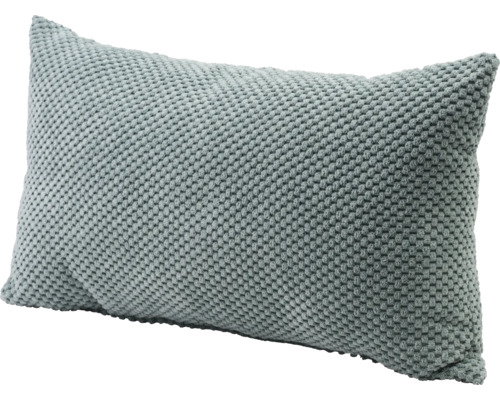 Rechteckiges Kissen mit gestricktem Bezug