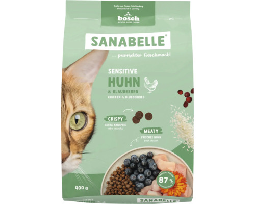 Katzenfutter trocken SANABELLE SensitiveHuhn 400 g Sanabelle Sensitive Huhn Katzenfutter 400 Gramm Packung