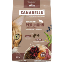 Sanabelle Indoor mit Perlhuhn Katzenfutter, 400 Gramm Packung