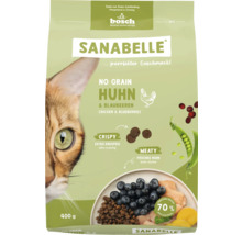 Sanabelle Huhn und Blaubeeren Trockenfutter für Katzen, 400 Gramm Packung