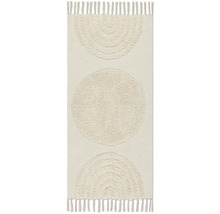 Teppich mit geometrischem Muster und Fransen