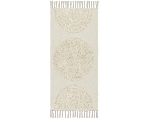 Teppich mit geometrischem Muster und Fransen
